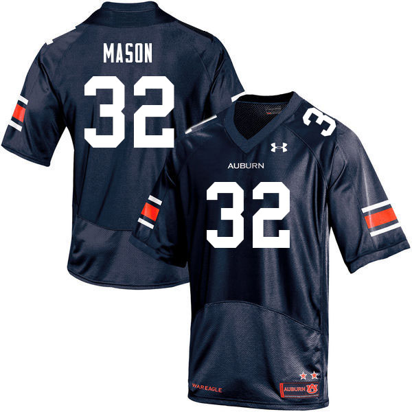 Men #32 Trent Mason Auburn Tigers College Football Jerseys Sale-Navy